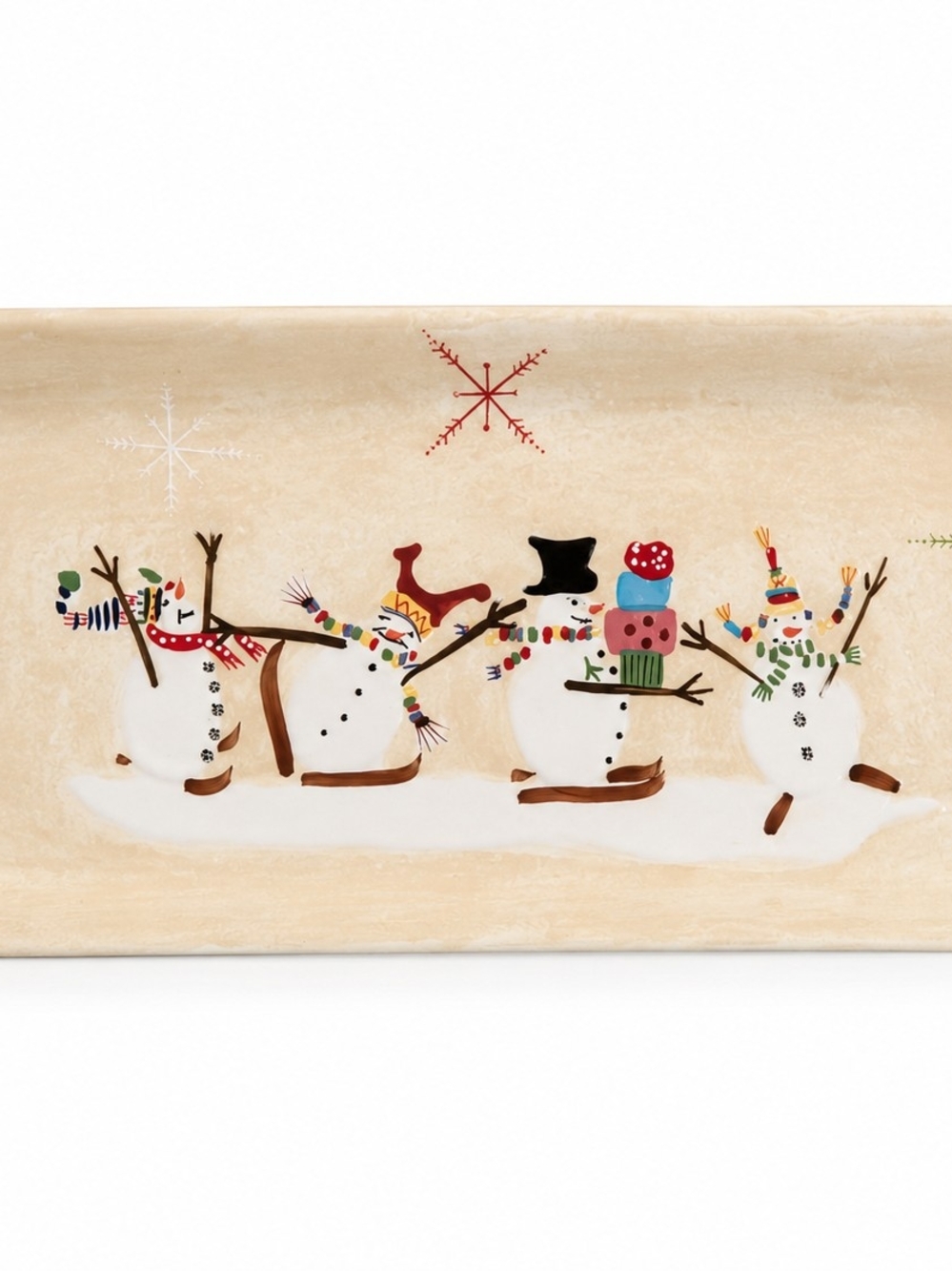 Oneida Snowmates Debbie Taylor-Kerman Snowman Christmas Serving Tray Platter 16"